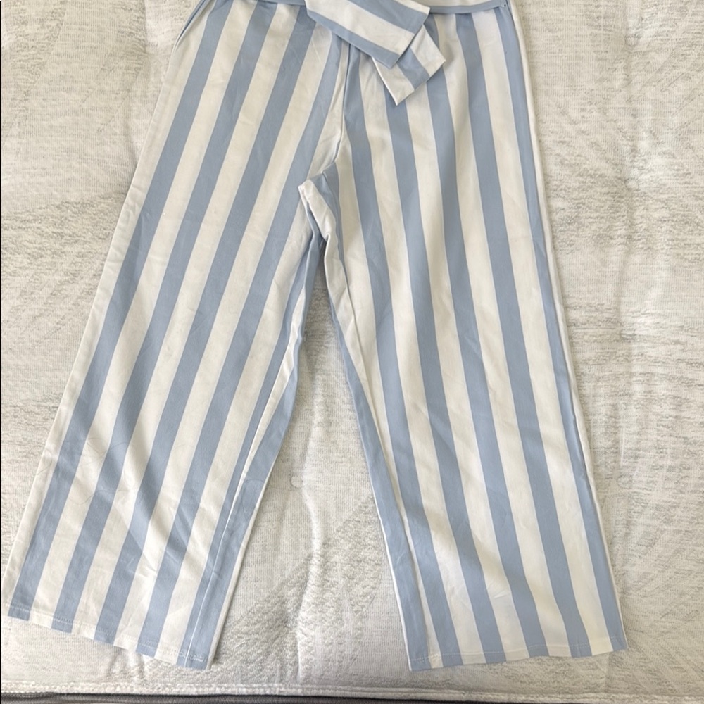 Janie and Jack Blue and White Casual Bottoms with Classic Stripes